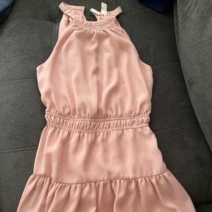 Pink Tiered Mini Dress